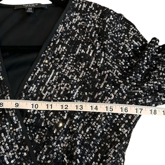 EVERNEW Raquel Sequin Tiered Skater Dress - Picture 12 of 13